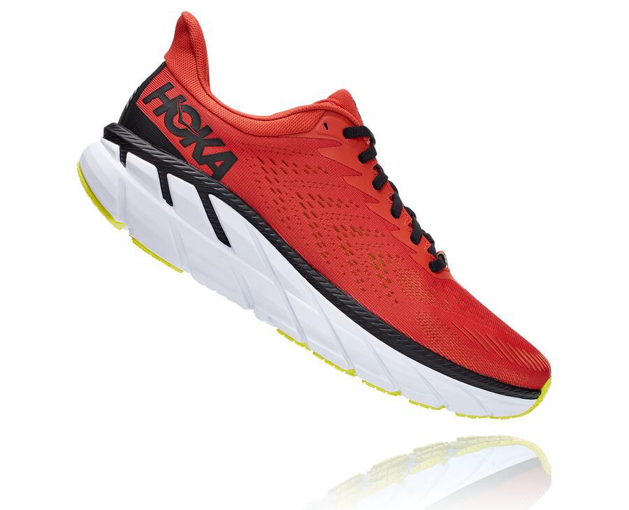 Hoka One One Koşu Ayakkabısı Erkek Kırmızı - Clifton 7 - WE7935084